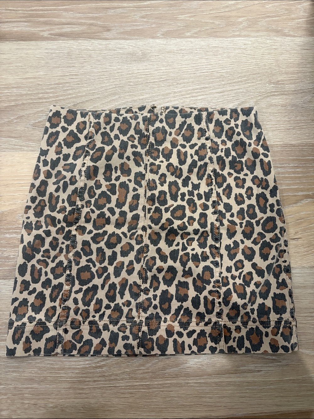Jolt Leopard Print Mini Skirt - Brown and Cream